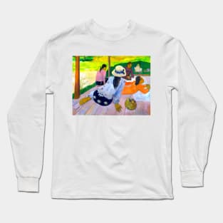 The Siesta, Women in Tahiti, Paul Gauguin 1890s Long Sleeve T-Shirt